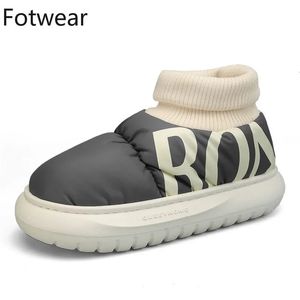 Boots Winter Snow Men Warm Plush Slip on Ankle Outdoor Walking Shoes Unisex Waterproof Casual Sneakers Home Cotton 231128