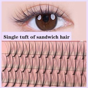 3 PCFalse Eyelashes Anlinnet Professional Makeup 60 Cluster Personal Cluster Eyelash Einzelnes Büschel von M Sandwimpern Pfropfen von falschen Wimpern Z0428