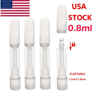 0,8 ml Pełne ceramiczne wkłady wape e-papierosy Atomizery USA Stock Grube olej pusty snap w końcówce ceramicznej cewki Waporyzator 4