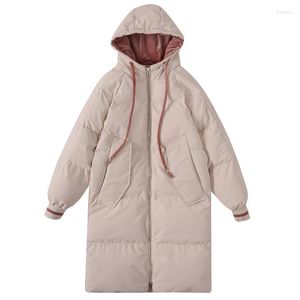 Women's Trench Coats Winter Clothes Jackets For Women Hooded 2023 Thickened Warm Loose Quilted Jacket Parka Down Coat Long Black Puffer