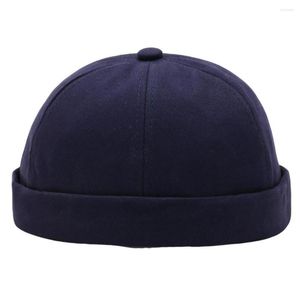 Ball Caps Women Mężczyznę czapkę czapkę okrągły stały kolor Regulowany bez brzegi oddychający dekoracyjny dekoracyjny tancerz uliczny Tancerz Skullcap