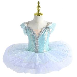 Dancewear Ballettrock Mädchen Puff Pailletten Kinder Professionelles Ballett-Tutu für Mädchen Kinder Schwanentanz Performance Kleidung Prinzessin Kleid 231127