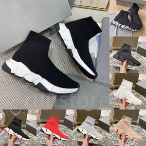 Paris Speed 2.0 1.0 Sock Shoes Platform Runner Boot Men Women Sneakers Designer Trainer Master Graffiti Knit Triple Black Pink Brown Shiny Knit Sneaker