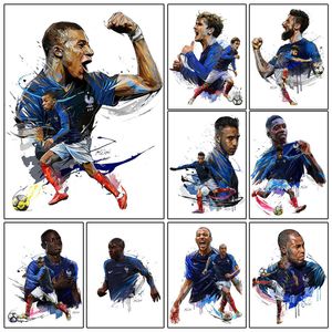 Stitch DIY Diamond Painting french football star Portrait Picture Diamond Mosaic Embroidery Cross Stitch Home Decor j3228