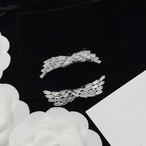 Designer Brand Rame Lettera Spille Placcato oro 18 carati Gioielli con strass di cristallo Spilla in ottone Perno di perle Accessorio regalo per festa di Natale