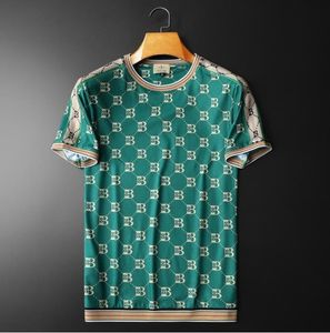 2024 남자 티셔츠 패치 워크 짧은 슬리브 티 간단한 스타일 풀오버 여름 면화 상판 대형 남성 의류