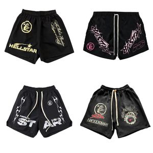 Hellstar Short Mens 디자이너 티셔츠 Hellstar T 셔츠 남성 짧은 여름 트렌드 짧은 바지 편지 인쇄 라운드 티셔츠 고급 남성 빠른 건조 반바지 940