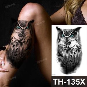 Tattoos Colored Drawing Stickers DIY Forest Design Waterproof Fake Temporary Tattoo Wolf Sexy Women Body Art Arm Tattoos Paper For Men Boys Girls Tatoo Large BigL231