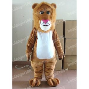 Halloween marrom leão mascote trajes de alta qualidade tema dos desenhos animados personagem carnaval adultos tamanho outfit festa de natal terno terno para homens mulheres