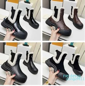 Taban platform kısa botlar deri siyah çorap örgü rahat rahat moda orta buzağı