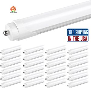 FA8 single pin T8 LED bulb tube lights frosted cover cold white color 8feet tubes SMD2835 192leds 4500lm 45W AC100-305V fluorescent replacement shop light