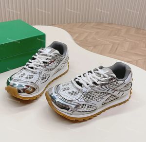 Tênis de grife masculino corredor sapatos casuais sapatos femininos treinador de couro de luxo formadores de borracha patente malha sapatos de tecido de náilon