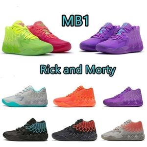2024 Z bokiem butów lamelo Ball MB1 Rick and Morty Basketball Shoes Queen Black Buzz lo Ufo nie stąd Rock Ridge Red Sport Sneaker dla kobiet