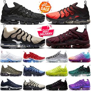 vapor max plus running shoes men women triple black white red wolf grey usa atlanta neon yolk bubblegum olive all noble red mens outdoor trainers vapores sneakers