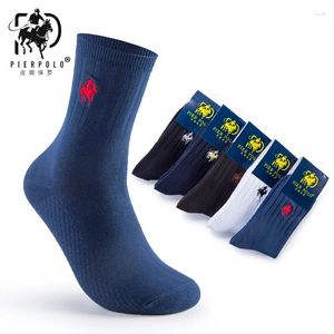 Мужские носки брендовые мужские Pier Polo с вышивкой Calcetines Happy Meia Business Cotton