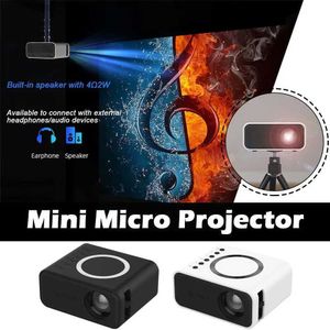 Projektörler YT300 Taşınabilir Mini Projektör LED Akıllı TV 320*240 1080p Ev Kablosuz WiFi Telefon Senkronizasyonu Video Tel USB Tiyatro Beamer Oyunu Y7R7 Q231128