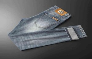 Jeans Blu Uomo039 Moda Primavera ed Estate Sottile Slim Fit Piccolo Piede Pantaloni Casual Lavati Elastici per Giovani3593689