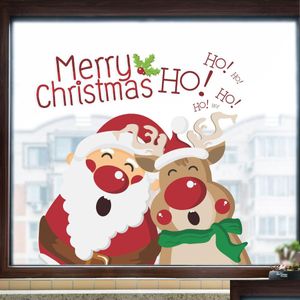 壁のステッカークリスマスウィンドウサンタクロースエルクキッズルーム装飾デカール2022年装飾ドロップ配達ホームガーデンDHJA8
