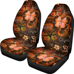 Bilstol täcker tro Hope Love Butterfly Set av 2st Bekväm enkel ren bilskydd Stylish fordonsåtkomst