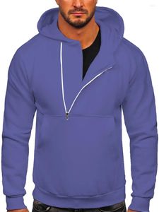 Erkek Hoodies Sweater Kapşonlu Yarım Zip Sıralı Spor Giyim Modaya Giyim Moda Hoodie Gevşek Büyük Boy Terzini Erkekler