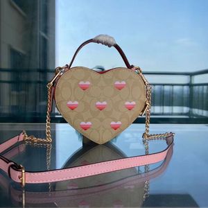 Pink Heart Girly Piccola borsa a tracolla quadrata Fashi