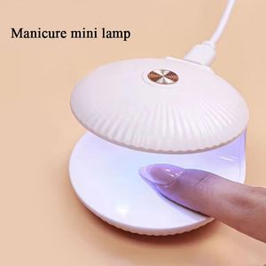 Nail Dryers 18W Shell Nail Dryer Lamp Mini Single Finger Egg Potherapy Machine UV Gel Polish Quick Drying Manicure Tools With USB 231128