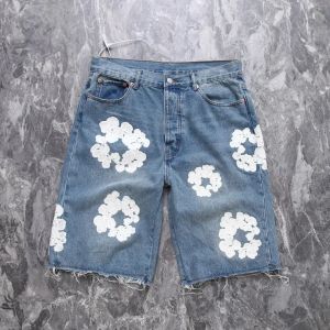 denim tears jeans Mens shorts Jeans Mens luxury Jean flower Diamond Designer shortpants Slim Mens Denim street Hip hop