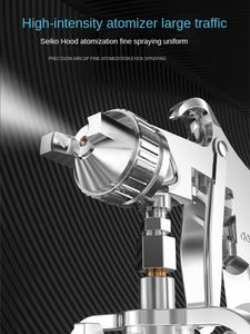 Spraypistolen Deli 500/750/1000ml Spray Gun Pun Professional Pneumatic Aerografo Sprayer Atomizer Strumento Atomizzatore di pittura con tramoggia per la pittura di auto