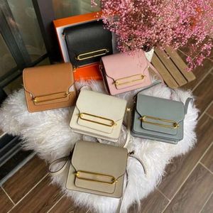 Luxury designer bags women shoulder bag roulis slim gold buckle mini bag genuine leather womens crossbody Bag fashion handbag