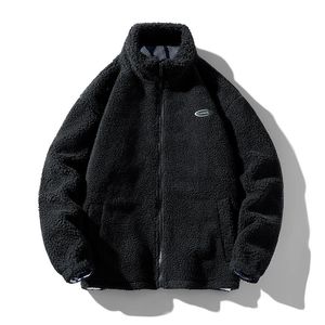 Piumino da uomo Parka Hip Hop Inverno Pile Soffice Giacca Streetwear Harajuku Fuzzy Cerniera Cappotto Uomo Autunno Tinta unita Giacche leggere 231128