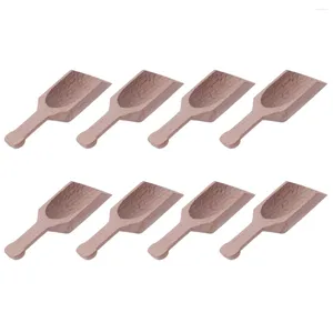 Te Scoops 2/3/5/6/8/10/12/15st trähandtag Small Salt Shovel Scoop Teskoon Ground Milk Coffee Satsiment