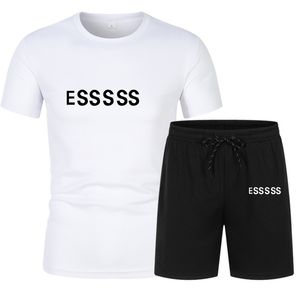 Designer Trainingsanzüge Herren T-Shirt + Shorts Set Sommer Atmungsaktives Lässiges T-Shirt Laufendes Set Mode Gedruckt Männlicher Hochwertiger Sportanzug