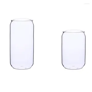 Vinglasögon SEWS-3 Piece Set Creative Heat-resistent Glass Water Cup Milk Tea Coffee Straw Cocktail