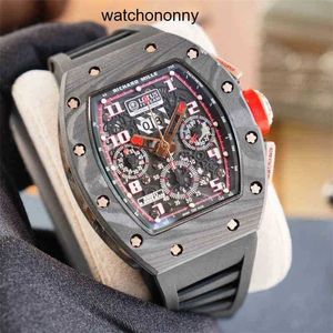 Designer Rimlies Luxusuhren Boutique Herren Volluhr Millr Automatisches mechanisches Uhrwerk Kohlefasermaterial Feine Prävention Herren