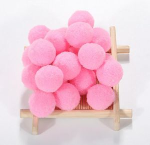 Pink Craft Pom Poms Christmas Fuzzy Pompom Puff Balls for DIY Arts, Crafts Projects, Christmas Home Decorations