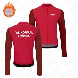 Cycling Jersey Sets Winter Pas Mens Wool Jacket Cycles Clothes Thermal Fleece Long Sleeve Shirt Maillot Ciclismo pns Mountain Clothing 231127