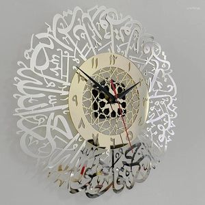 Настенные часы Ид Мубарак акриловые часы Исламская каллиграфия Рамадан Декор Зеркало Украшение Спальня 2023