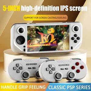 Lettori di giochi portatili Prevendita Console portatile E6 5 pollici Ips Schermo intero 60Hz High Brush Esports Psp Sistema Android N64 231128