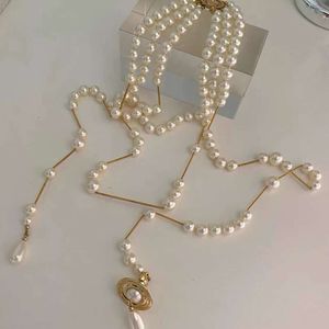 Designer Viviane Westwood New Viviane Western Empress Dowager Broken Pearl Long Asymmetric Tassel Necklace High Grade Saturn Water Drops Multi Layered