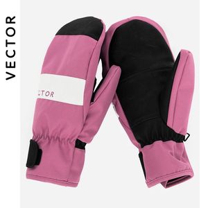 Ski Gloves Extra Thick Women 2-IN-1 Mittens Ski Gloves Snowboard Men Snow Winter Sport Warm Waterproof Windproof Skiing Faux Leather Plam 231127