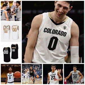 Custom Colorado Buffaloes Basketbol Forması 31 Harrison Carrington 35 Assane Diop 40 Grady Whitt 44 Eddie Lampkin Jr. Colorado Formaları