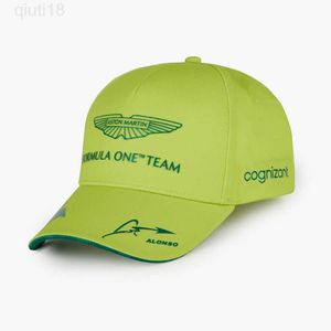 Caps de bola 2023 Novo boné de beisebol removido do time Aston Martin F1 Alonso Cap Green Baseball - Cap Y23
