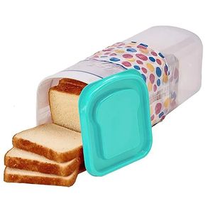 Держатели для хранения Стеллажи Прямоугольная коробка для хлеба с ручкой Прозрачный контейнер для торта Упаковочный чехол для сухих свежих продуктов Хранитель хлеба 231128