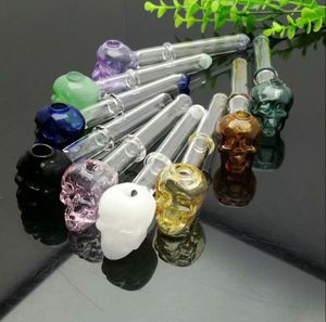 Glass Pipes Smoking Manufacture Hand-blown hookah Colored single wheel skeleton glass smoking set