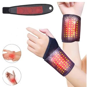 Wrist Support Self Heating Band Magnetic Therapy Brace Wrap Heated Hand Warmer Compression Pain Relief Wristband Sanitizer Belt 231128