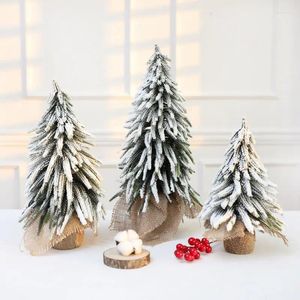 Decorazioni natalizie Neve Abete Mini Piccola decorazione da tavolo Ornamenti Regali