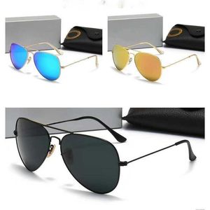 Дизайнерские брендовые роскошные поляризованные солнцезащитные очки для мужчин Bens Raybans для женщин солнцезащитные очки-пилоты UV400 очки в металлической оправе Len1219309