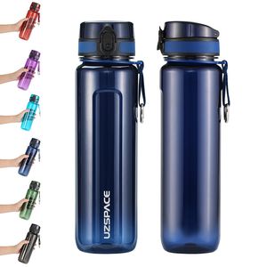 Vattenflaskor Högkapacitet Sport Vattenflaska 1000 ml Protein Shaker Outdoor Tour Gym Tritan Plastic Drink Portable Leakproof Bottle BPA GRATIS 230428