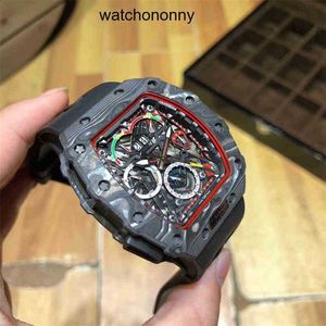 Designer Ri mlies Luxury watchs Leisure Mens Mechanical Watch Business Multifunctional Automatic Carbon Fiber Fashion Atmosphere Sports Cool Swiss High quality