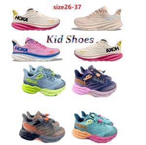 Sapatos infantis designer hoka speed cabra 5 tênis de corrida fora meninas meninos hokas Clifton 9 Leve respirável crianças 1 sapatos ao ar livre nuvem x tênis tamanho 26-35 89